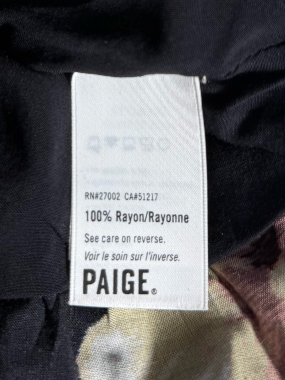 PAIGE Cardamom Floral Wrap Dress Black Evening Sand Ruffle Short Sleeve XS - Picture 15 of 15